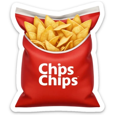 Chips snack Red
 sticker