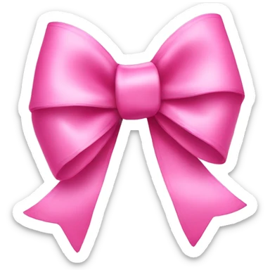 Pink ribbon bow sticker