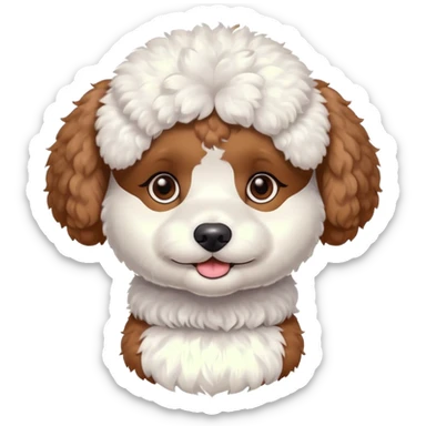 Perro caniche con un maites sticker