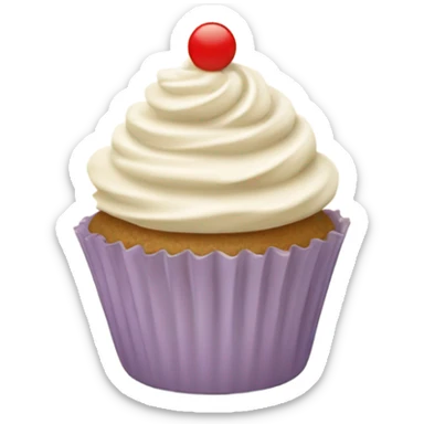 white beige cupcake sticker