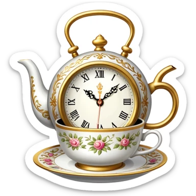 clock that tea sticker