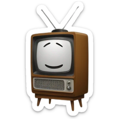 1960's television sticker