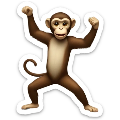 Dancing monkey sticker