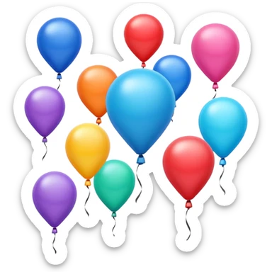 shaped flying balloons sticker