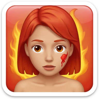 Hot face sticker