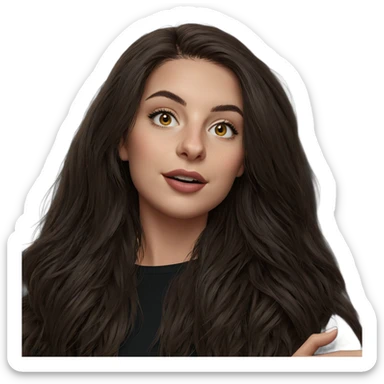 realistic portrait of girl sticker