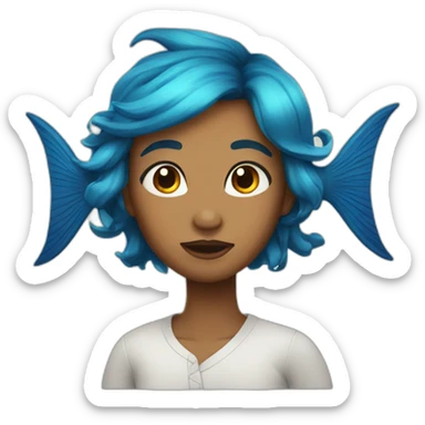 Pisces in the form of the sign of the zodiac sticker