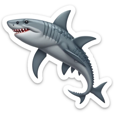 Shark with cat legs and cocodrile tail sticker