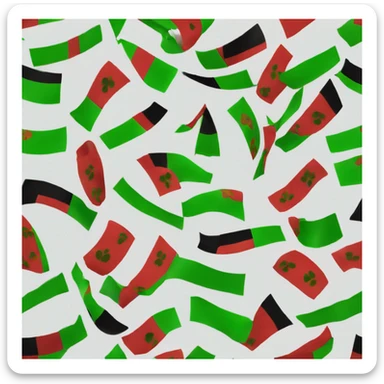 Martinique drapeau rouge vert noir  sticker