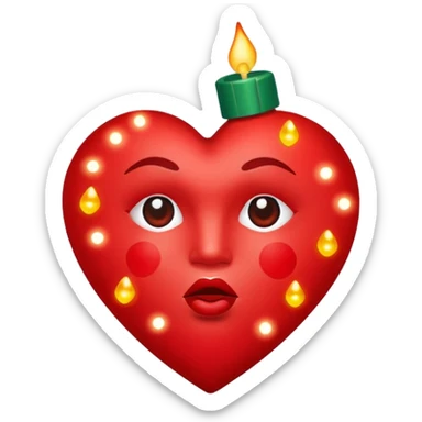 kiss mark with christmas vibes sticker