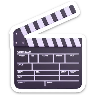 movie clapperboard sticker