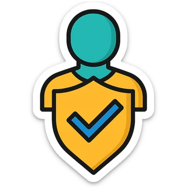 integrity as a visual concept, clean modern icon style sticker