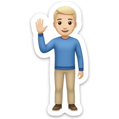 ligth man full body greeting sticker