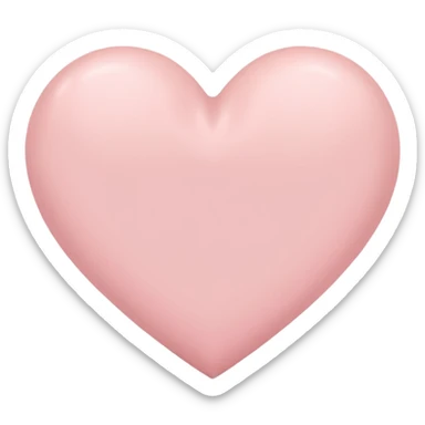 pale pink heart sticker