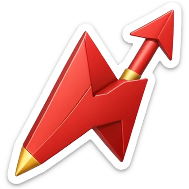 Red Arrow down  sticker