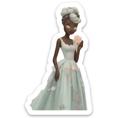 Whimsical yet refined, blending soft pastels, vintage-inspired silhouettes, and playful textures for a dreamy, romantic, and effortlessly elegant aesthetic. sticker