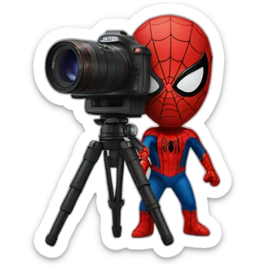 Spider-Man with a cinema camera sticker