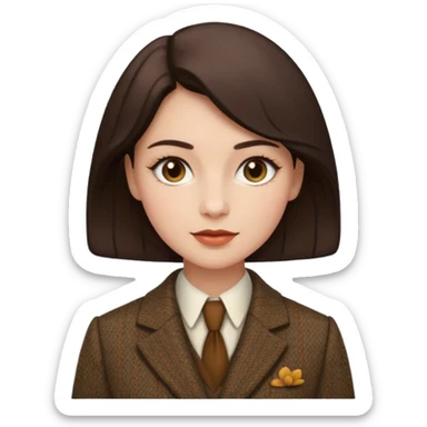Old british vibe suit woman sticker