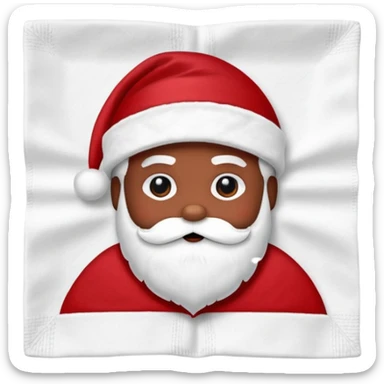 A black santa napkin  sticker