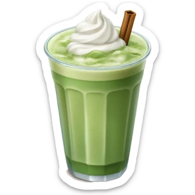 iced matcha latte without whipped cream sticker