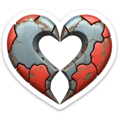 Two hearts going hers worn way sticker