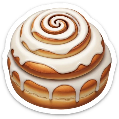 cinnamon roll with lots of icing sticker
