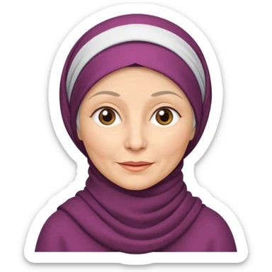 55 yaş başı kapalı teyze sticker