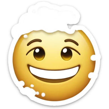 emoji that has powder all over his nose sticker