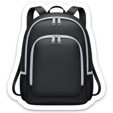 sac a dos de sport noir sans motif et uni sticker