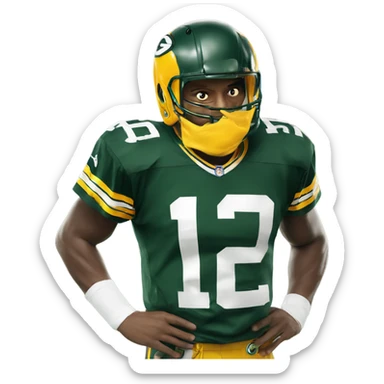 Green Bay packers with flames sticker