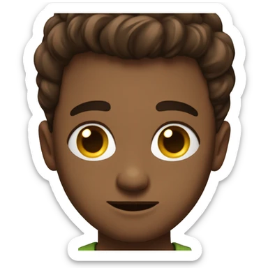 Garçon avec  brun  yeux marrons et cheveux courts sticker
