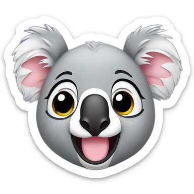 Koala joking sticker