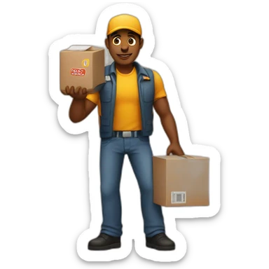 delivery guy sticker
