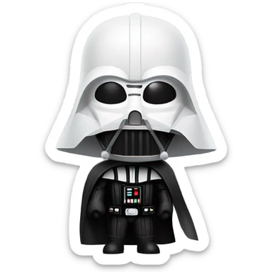 Darth Vader with white skin and a beard, the one on the helmet is a white Z on a red background sticker