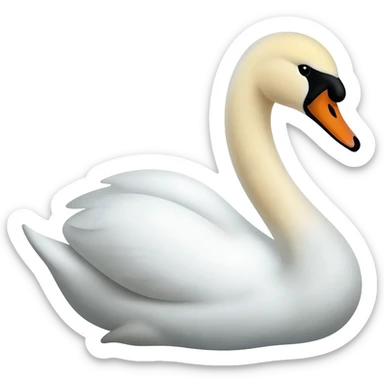 Swan right sticker