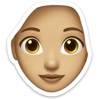 platinum blonde girl with brown eyes sticker