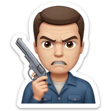 impatiently waiting mad with gun sticker
