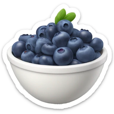 yoghurt bowl with blueberries sticker