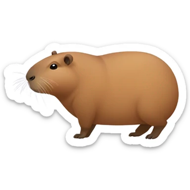 Capybara vibrating sticker
