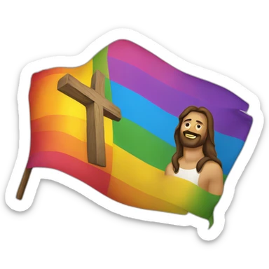lgbtq-flag-with-jesus sticker