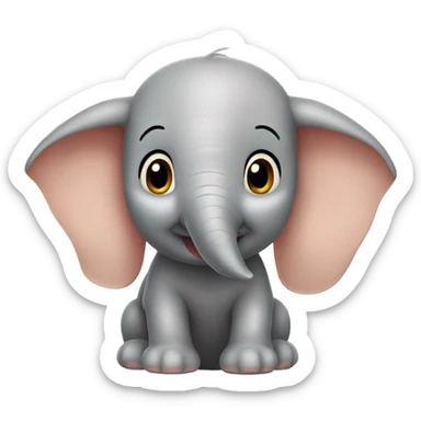 Beige dumbo  sticker