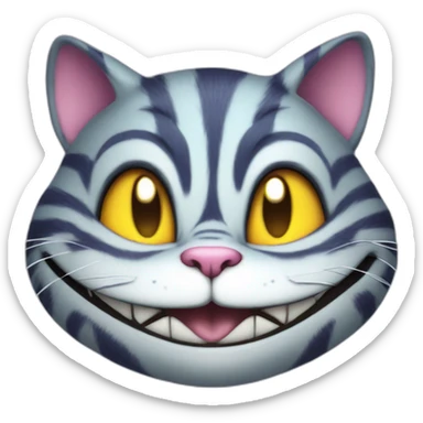 cheshire cat, sticker