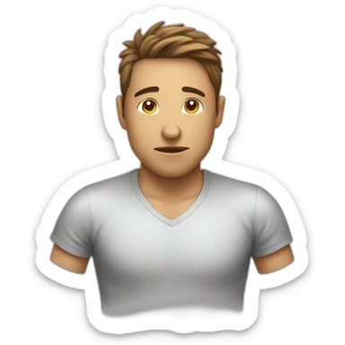 person sweats a lot sticker