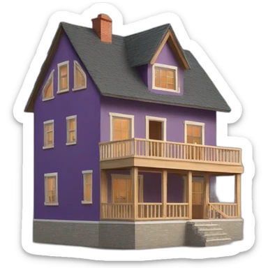 casa en construccion, obra sticker