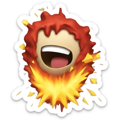 Wow explosion  sticker