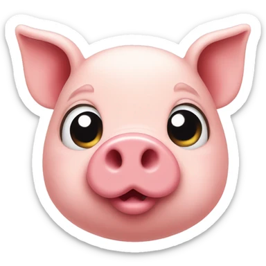 Pig with hearts eyes sticker
