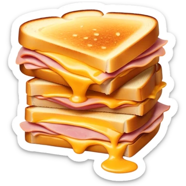 Grilled ham cheese sandwich sticker