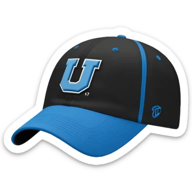 3d rendering isolated, black blue NCAA '47 Clean Up Adjustable Hat, One Size Fits All sticker