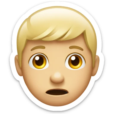 confused face with loading circle sticker