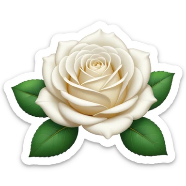 white rose, without green leaves, just flower sticker